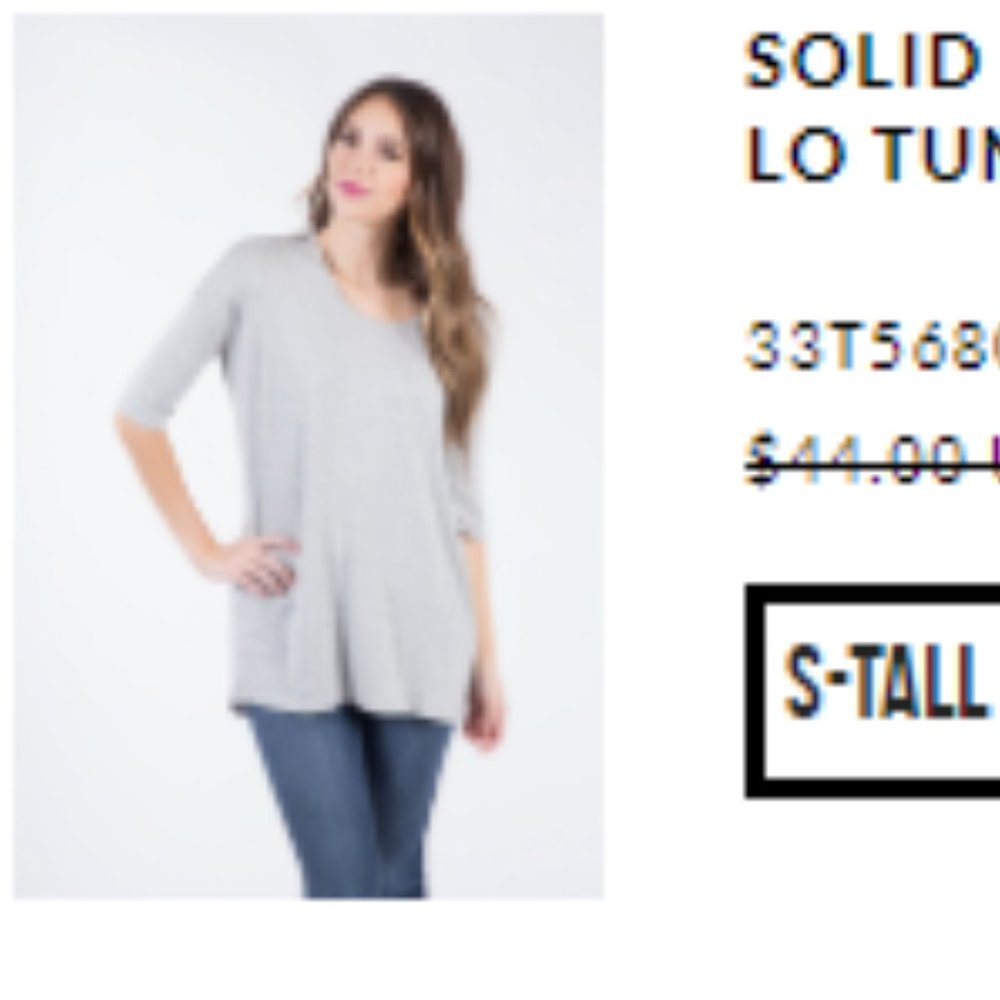 Hi-lo Sole Heather Gray Tunic Tall